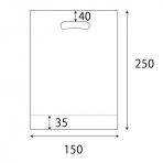 【ポリ袋】350・500ml 1缶用小判抜き袋 150×250mm