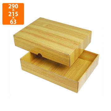 【化粧箱】NK-420木目ギフトBOX 大 (両面はっ水) 290×215×63mm (100枚入)