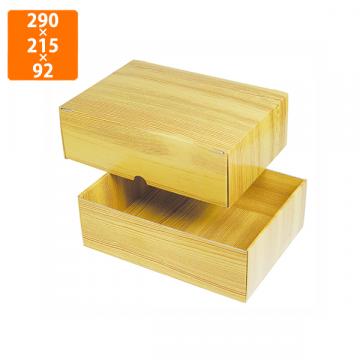 【化粧箱】NK-421 木目ギフトBOX特大 (両面はっ水) 290×215×92mm (50枚入)