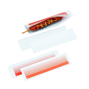 束販売在庫限り【バーガー袋】 オープンパック F-22 白無地 220×72mm (100枚入り)