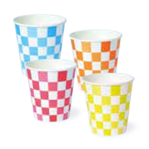 【断熱性エンボス紙コップ】SMP-250E VIVID COLORアソート4 8オンス 252ml