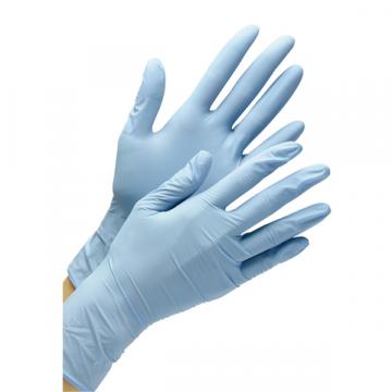 【使い捨て手袋】みんなのニトリル手袋 ブルー パウダーフリー 粉なし(100枚入)