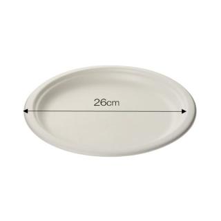 【環境配慮商品】≪束販売在庫限り≫【使い捨て食器】さとうきびモールドプレート P2650MLD