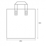 【ポリ袋】ループハンドルバッグ A4たてサイズ250×340mm