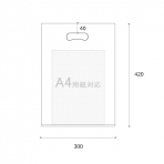 サンプル【ポリ袋】厚手タイプ　小判抜き袋300×420mm