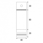 【OPPヘッダー付袋】40×(30+80)+30mm (1000枚)