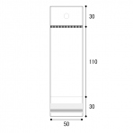 【OPPヘッダー付袋】50×(30+110)+30mm(1000枚)