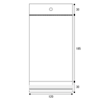 【OPPヘッダー付袋】120×(30+185)+30mm (1000枚)
