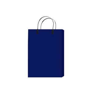 【紙袋】ラミネートバッグS(紺)225×80×310mm〈5枚入り〉