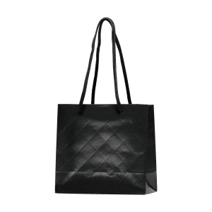 【紙袋】ステッチバッグ18(黒)　180×80×170mm〈5枚入り〉