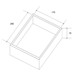 【化粧箱】LTO-21 パール いちご2ヶ梱包用 240×170×70mm (100枚入)