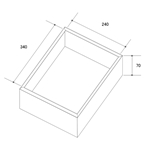 【化粧箱】LTO-27 パール いちご4ヶ梱包用 340×240×70mm (50枚入)