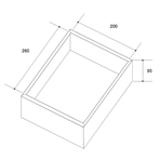 【化粧箱】LTO-22 パール 桃 浅口5ヶ梱包用 260×200×95mm (50枚入)