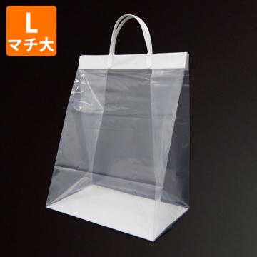≪在庫限り廃盤≫【ポリ袋】ハッピータックLサイズマチ大<透明>320×200×420mm〈10枚〉
