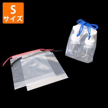【ポリ袋】巾着袋 透明 Sサイズ200×230mm(光沢あり)
