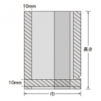 【ナイロンポリ袋】 バリアNY雲龍三方袋 縦窓No.1323 130×230mm (50枚入り)