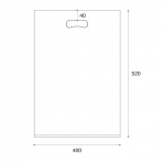 サンプル【ポリ袋】ハードタイプ小判抜き袋400×520mm