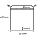 【ポリ袋】巾着袋 乳白 Lサイズ350×420mm(光沢あり)