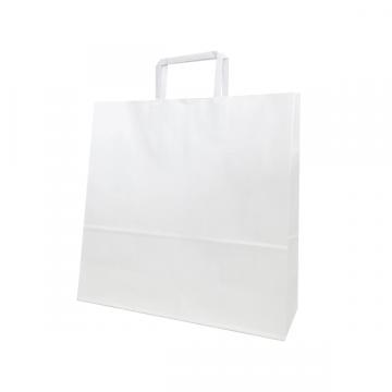 【紙袋】既製品手提袋 平紐 320×115×320mm 白(200枚入) F4G22185