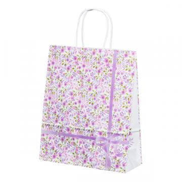 【紙袋】 自動手提袋 HBT 紫花 (アイカ) 260×100×310(mm) (50枚入)