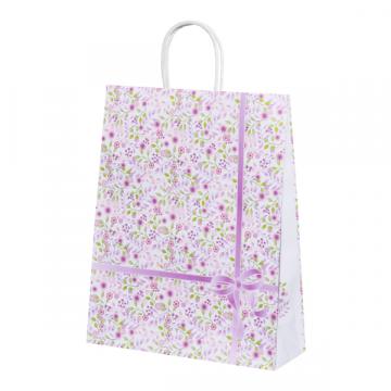 【紙袋】 自動手提袋 HZ 紫花(アイカ) 320×110×400(mm) (50枚入)