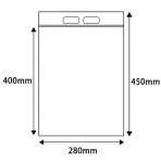 【チャック付袋】ユニハンディ KW-10 (乳白) 0.10×280×400mm