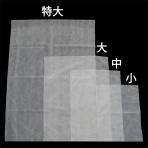 サンプル【不織布】内袋 薄タイプ 特大 ハンガー用穴有(白・黒) 600×900(mm)