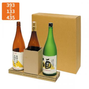【化粧箱】K-1299 一升瓶3本　お値打ち宅配箱 393×133×435mm (20枚入)