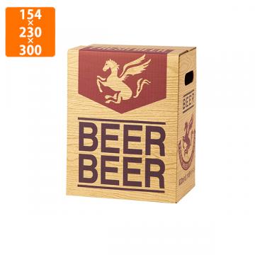 【化粧箱】K-31 ビール6本入 154×230×300mm (100枚入)