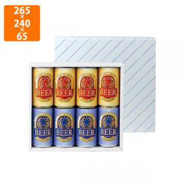 【化粧箱】K-67 缶ビール8本(お徳用) 265×240×65mm (50枚入)