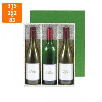 【化粧箱】K-316 レギュラーワイン(お徳用)3本 315×252×83mm (50枚入)