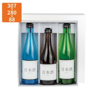 【化粧箱】K-1582 白銀720ml×3本 307×280×88mm (30枚入)