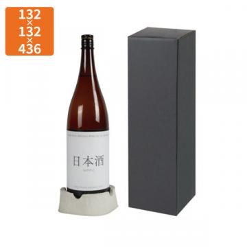【化粧箱】K-1593 一升瓶1本宅配箱(黒) 132×132×436mm (50枚入)