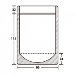 ≪束在庫限り≫【チャック付袋】アルミスタンドパック(AL-9) 90×(32+115)mm