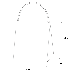 【ポリ袋】プラハンドルバッグ(チェック柄) Mサイズ　200×100×280(mm)