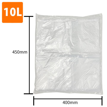 【ポリ袋】10Lポリ袋(厚み0.01mm・半透明)  <2000枚入り>