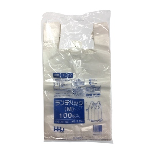 ≪束販売在庫限≫【ポリ袋】レジ袋　ランチバッグ〈乳白〉TL-02(100枚入)