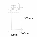 【ポリ袋】 ループハンドルバッグ <透明> 280×360mm (マチ付き)