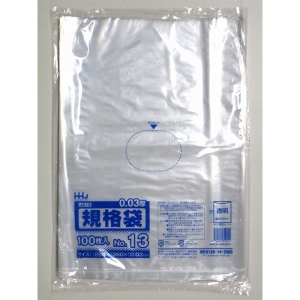 【ポリ袋】規格袋<LDPE 30μ>13号  JS-13 260×380mm(100枚入り)