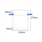 【ポリ袋】梨地巾着袋(サテンリボン付)220×270mm