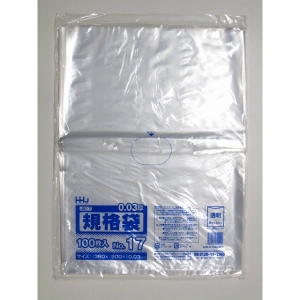 【ポリ袋】規格袋<LDPE 30μ>17号  JS-17 360×500mm(100枚入り)