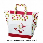【紙袋】 フォールドバッグ　福うめ　Sサイズ　220×120×280(mm)　(200枚入)