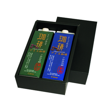 【化粧箱】COT-117S 1000ml紙パック2本 黒 仕切付