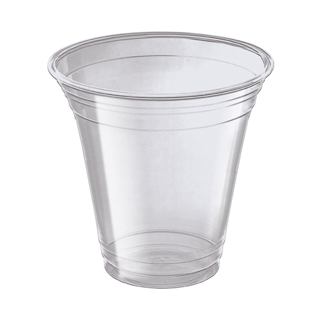 【プラカップ】PP樹脂コップ 12oz S96-365CP ムジフクロイリ(半透明)