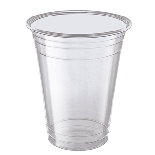 【プラカップ】PP樹脂コップ 16oz S96-520CP ムジフクロイリ(半透明)