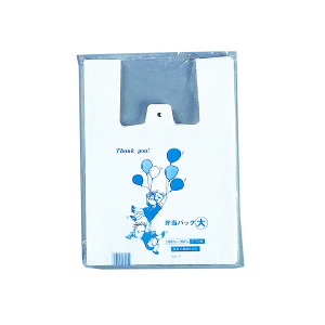 【レジ袋】 弁当バッグ 乳白 別小 350(220)×350(mm) (1000枚入り)