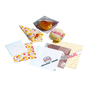束販売在庫限り【バーガー袋】 バーガー袋 22 無地 220×222mm (100枚入り)