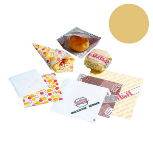束販売在庫限り【バーガー袋】 バーガー袋 22 未晒無地 220×222mm (100枚入り)