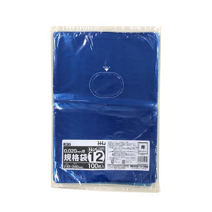 【ポリ袋】規格袋<LDPE 20μ>青12号  JB-12 230×340mm(100枚入)