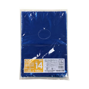 【ポリ袋】規格袋<LDPE 30μ>青14号  JN-14 280×410mm(100枚入)